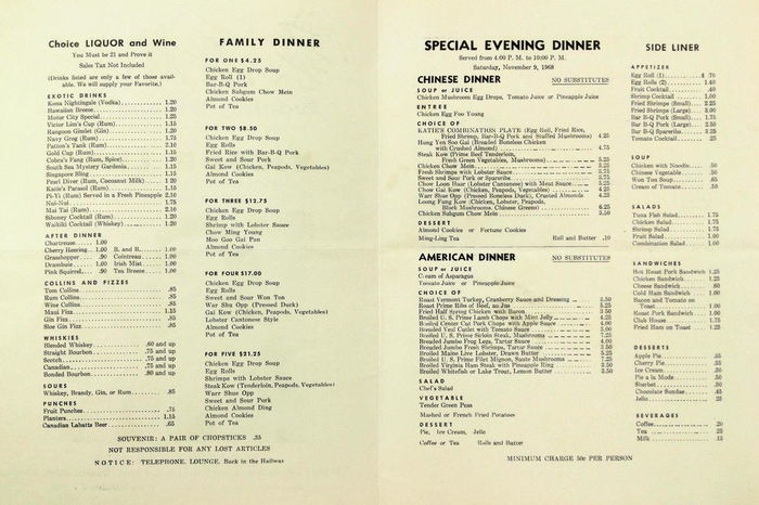 Victor Lims - Menu (newer photo)